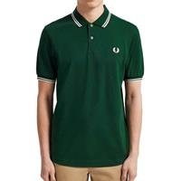 Sportus.nl Fred Perry - Twin Tipped Polo - Groen/ Wit