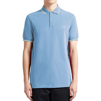 Sportus.nl Fred Perry - Twin Tipped Polo Shirt - Lichtblauw/ Wit