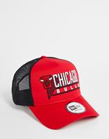 Newera Chicago Bulls Wortmarke Rot Trucker Kappe