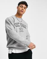Newera New York Yankees Heritage Grey Sweatshirt mit Rundhalsausschnitt