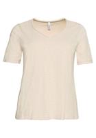 Sheego T-Shirt mit silberfarbenen Ziernähten