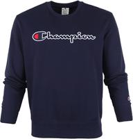 Champion Sweater Script Donkerblauw Logo