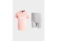 adidas Girls' Linear T-Shirt/Cycle Shorts Baby