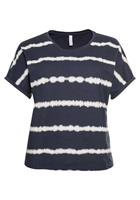 Sheego T-Shirt im Batik-Look, überschnittene Schultern