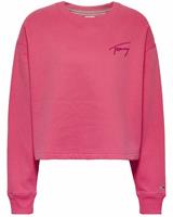 Tommy Jeans Sweater TJW CROP TOMMY SIGNATURE CREW, mit Tommy Jeans Signature Logo-Schriftzug