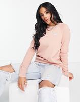 Nike Essential - Sweatshirt van fleece met ronde hals en mini logo in roze