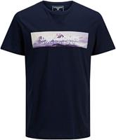 JACK & JONES CORE regular fit T-shirt JCOANNIV met logo navy blazer