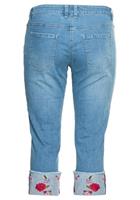 Sheego by Joe Browns Stretch-Jeans in 7/8-LÃnge, mit besticktem Aufschlag