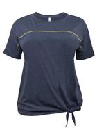 Sheego T-Shirt mit Ziernaht und Knotendetail am Saum