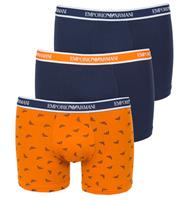Armani boxershorts grijs-oranje-grijs 3-pack