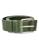 Green leather belt