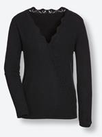 Pullover met lange mouwen in zwart van heine
