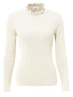 Pullover met opstaande kraag in ecru van Linea Tesini