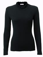 Pullover met opstaande kraag in zwart van Linea Tesini