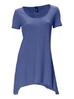 Lang shirt in bleu van Linea Tesini