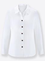 Klassische Bluse in wit van heine