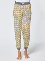 Pyjama-Broek in oker gedessineerd van wÃschepur
