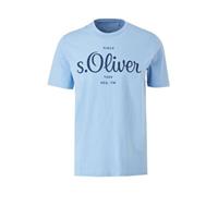 s.Oliver T-shirt met logo lichtblauw