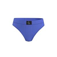 Calvin Klein gestreept high waist bikinibroekje blauw