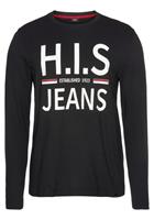 H.I.S Shirt met lange mouwen met merkprint