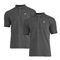 Donnay Donnay Heren - 2-Pack - Polo shirt Noah - Donkergrijs 