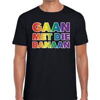 Bellatio Gay pride gaan met die banaan t-shirt - Zwart