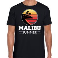 Bellatio Malibu zomer t-shirt / shirt Malibu summer voor heren - Zwart