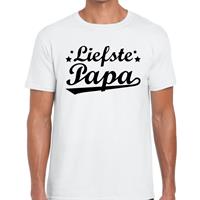 Bellatio Liefste papa cadeau t-shirt Wit