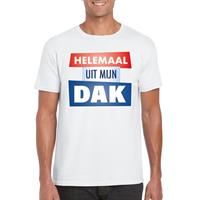 Bellatio Wit Helemaal uit mijn dak t-shirt voor heren - Party t-shirts