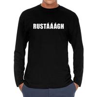 Bellatio Rustaaagh long sleeve t-shirt zwart heren - Zwart