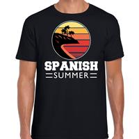Bellatio Spaans zomer t-shirt / shirt Spanish summer voor heren - Zwart
