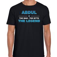 Bellatio Naam cadeau Abdul - The man, The myth the legend t-shirt Zwart
