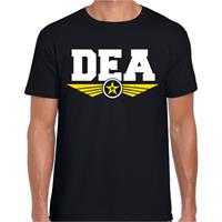 Bellatio DEA agent verkleed t-shirt Zwart
