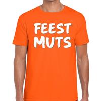 Bellatio Oranje fun tekst t-shirt - Feestmuts- Oranje