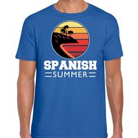 Bellatio Spaanse zomer t-shirt / shirt Spanish summer voor heren - Blauw