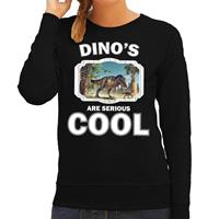 Bellatio Dieren dinosaurussen sweater Zwart