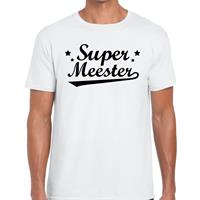 Bellatio Super meester cadeau t-shirt heren - Einde schooljaar/ meesterdag cadeau