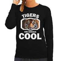 Bellatio Dieren tijgers sweater Zwart
