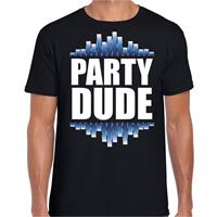 Bellatio Party dude fun tekst t-shirt Zwart