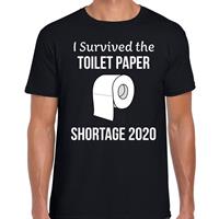 Bellatio I survived the toilet papier shortage voor heren - fun / tekst shirt