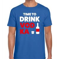 Bellatio Time to drink Vodka heren shirt Blauw