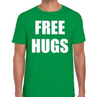 Bellatio Free hugs tekst t-shirt Groen