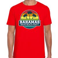 Bellatio Bahamas zomer t-shirt / shirt Bahamas bikini beach party voor heren - Rood