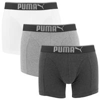 PUMA Boxer Shorts Premium Sueded 3er-Pack - Schwarz/Grau/Weiß
