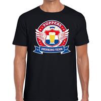 Bellatio Zwart Toppers drinking team t-shirt / shirt Zwart