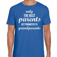Bellatio Only the best parents get promoted to grandparents t-shirt Blauw
