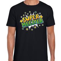 Bellatio Super meester cadeau t-shirt Zwart