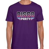 Bellatio Disco party feest t-shirt paars voor heren - Paars