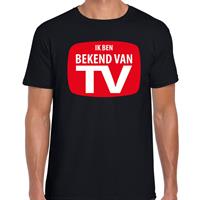 Bellatio Fout Bekend van TV t-shirt met rood logo Zwart