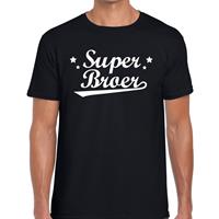 Bellatio Super broer cadeau t-shirt Zwart